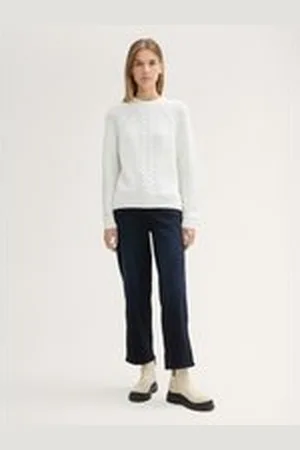 TOM TAILOR Damen Culotte Jeans mit recycelter Baumwolle, blau, Uni, Gr. XS, baumwolle