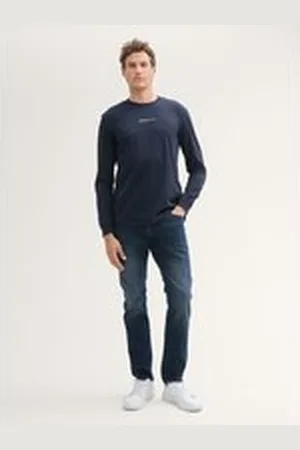 TOM TAILOR Herren TTAEDAN Superflex Straight Jeans, blau, Uni, Gr. 28/32, baumwolle