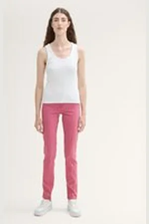 TOM TAILOR Damen TTALEXA Slim Jeans mit Bio-Baumwolle, rosa, Uni, Gr. 44/32, baumwolle