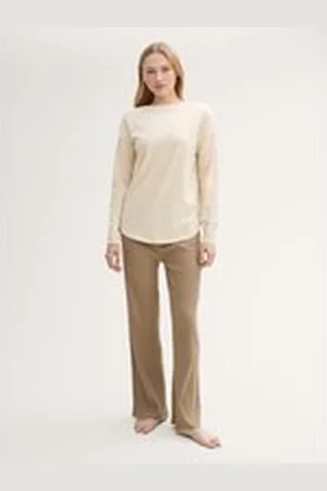 TOM TAILOR Damen Loungewear-Set, braun, Uni, Gr. S/36