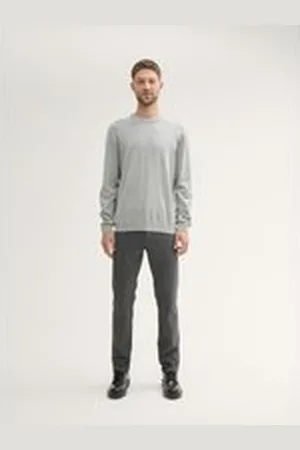 TOM TAILOR Herren TTTRAVIS Slim Chino Hose aus Piqué Jersey, schwarz, Uni, Gr. 29/32, polyester