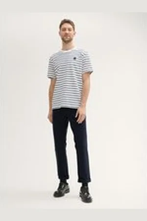 TOM TAILOR Herren Travis Slim Performance Chino, blau, Uni, Gr. 32/32, polyester