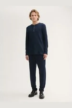 TOM TAILOR Herren Regular Tapered Jogger, blau, Uni, Gr. L, polyester