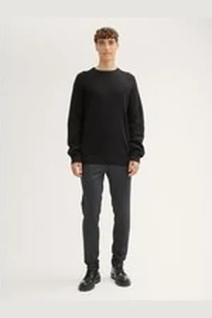 TOM TAILOR Herren Slim Jersey Chino, grau, Uni, Gr. XS, viskose