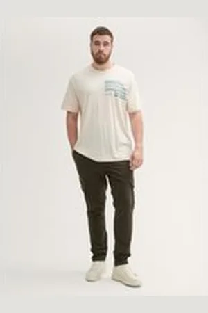 TOM TAILOR Herren Plus Size - Regular Cargo Hose, grün, Uni, Gr. 4XL, baumwolle