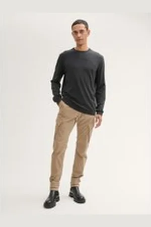 TOM TAILOR Herren Weiche Tapered Cargo, braun, Uni, Gr. XL, baumwolle