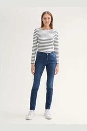 TOM TAILOR Damen TTALEXA Slim Jeans mit Glitzer-Effekt, blau, Uni, Gr. 33/32, baumwolle