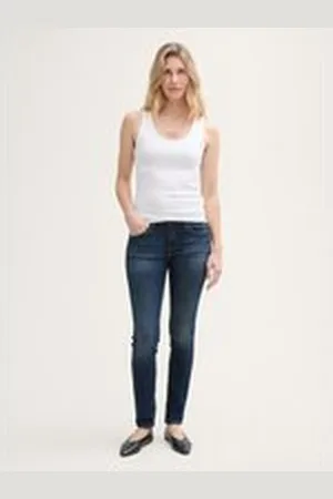 TOM TAILOR Damen TTALEXA Skinny Jeans, blau, Uni, Gr. 32/32, baumwolle