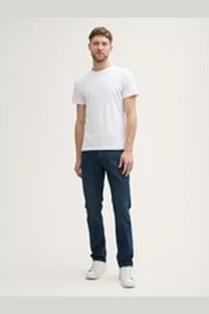 TOM TAILOR Herren TTMARVIN Straight Jeans, blau, Uni, Gr. 33/34, baumwolle