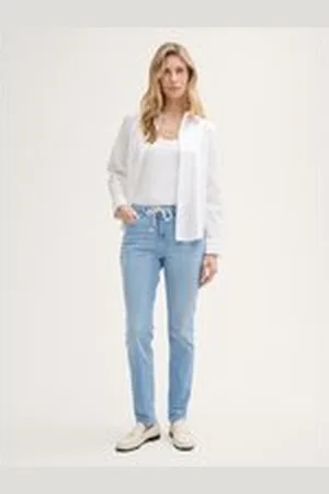 TOM TAILOR Damen TTTAPERED Jeans, blau, Uni, Gr. 27/30, baumwolle