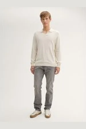 TOM TAILOR Herren TTMARVIN Straight Jeans, grau, Uni, Gr. 34/34, baumwolle