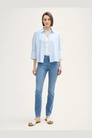 TOM TAILOR Damen TTALEXA Skinny Jeans, blau, Uni, Gr. 27/32, baumwolle