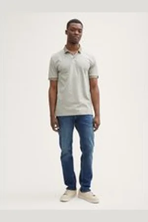 TOM TAILOR Herren TTAEDAN Straight Jeans, blau, Uni, Gr. 34/36, baumwolle
