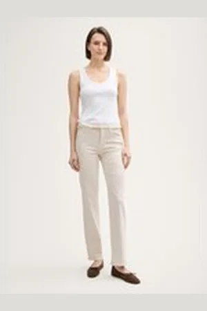 TOM TAILOR Damen TTKATE Straight Jeans, braun, Uni, Gr. 33/32, baumwolle
