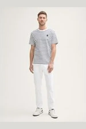 TOM TAILOR Herren TTJOSH Regular Slim Jeans, weiß, Uni, Gr. 36/34, baumwolle