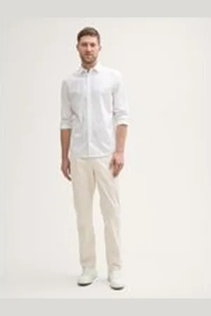 TOM TAILOR Herren Ultralight Regular Fit Chino Hose, braun, Uni, Gr. 36/34, baumwolle