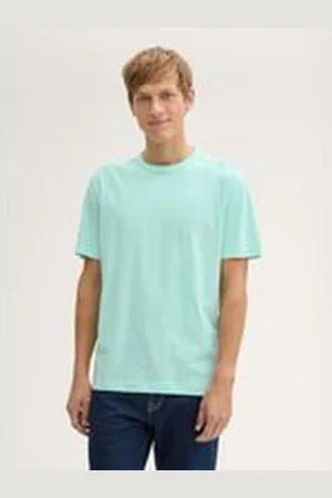 TOM TAILOR Herren Basic T-Shirt aus Baumwolle, grün, Uni, Gr. XXL, baumwolle