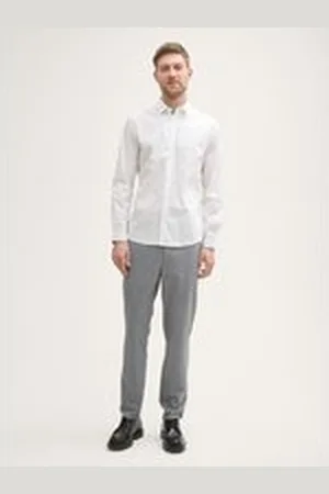 TOM TAILOR Herren Ultralight Travis Slim Chino Hose, grau, Uni, Gr. 36/34, polyester
