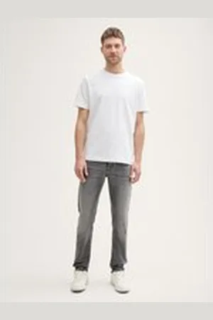 TOM TAILOR Herren TTTapered Jeans, grau, Uni, Gr. 33/36, baumwolle