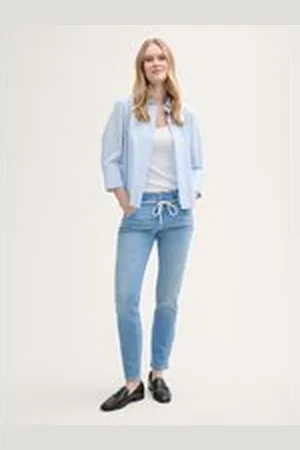 TOM TAILOR Damen TTTAPERED Relaxed Jeans, blau, Uni, Gr. 32/32, baumwolle
