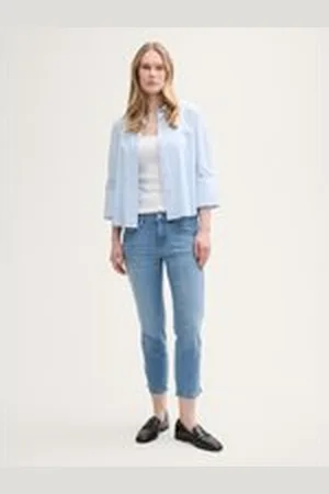 TOM TAILOR Damen TTALEXA Slim Jeans, blau, Uni, Gr. 28/26, baumwolle