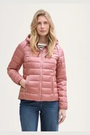 TOM TAILOR Damen Lightweight Steppjacke mit wasserabweisender Funktion, rosa, Uni, Gr. XXL, polyamid