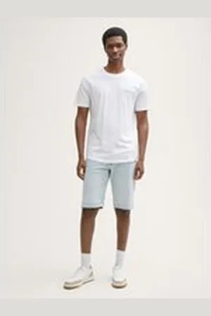 TOM TAILOR Herren TTPIERS Slim Jeans Shorts mit Stretch, blau, Uni, Gr. XXL, baumwolle
