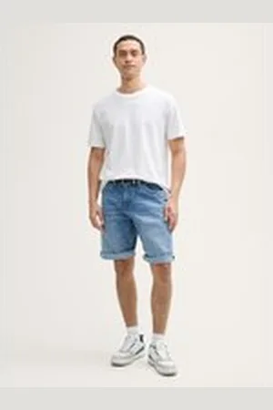TOM TAILOR Herren TTMORRIS Relaxed Jeans Shorts, blau, Uni, Gr. 30, baumwolle
