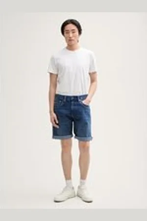 TOM TAILOR Herren TTMORRIS Relaxed Jeans Shorts, blau, Uni, Gr. 28, baumwolle