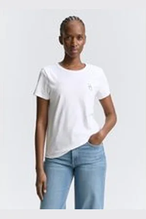 TOM TAILOR Damen T-Shirt mit Stickerei, weiß, Uni, Gr. XXL