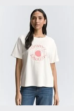 TOM TAILOR Damen T-Shirt aus Baumwolle, weiß, Uni, Gr. XXL