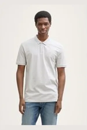 TOM TAILOR Herren Piqué Poloshirt aus Baumwolle, grau, Uni, Gr. XXL, baumwolle