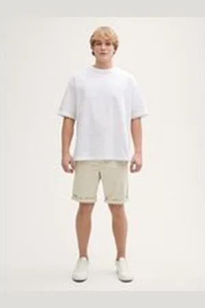 TOM TAILOR Herren Regular Shorts mit Gummibund aus Baumwolle, braun, Uni, Gr. XXL, baumwolle