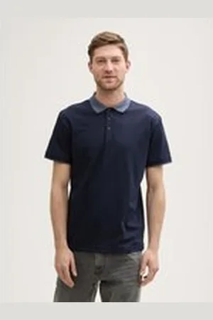 TOM TAILOR Herren Basic Jersey Poloshirt, blau, Uni, Gr. XXL, baumwolle