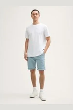 TOM TAILOR Herren Slim Chino Shorts, grün, Uni, Gr. 30, baumwolle