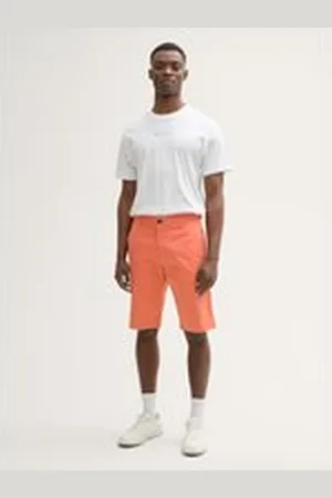 TOM TAILOR Herren Regular Fit Chino Shorts, orange, Uni, Gr. XL, baumwolle