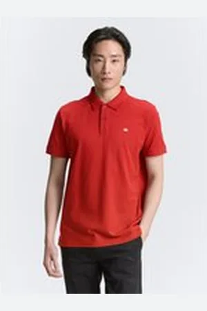 TOM TAILOR Herren Piqué Poloshirt aus Baumwolle, rot, Uni, Gr. XXL, baumwolle