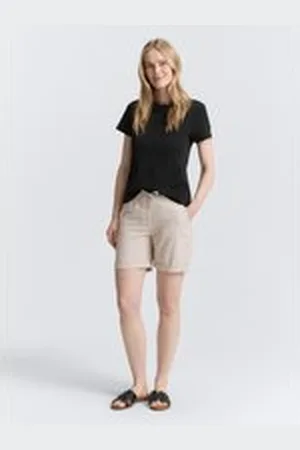TOM TAILOR Damen Chino Bermuda Shorts mit Kordelzug, grün, Gemustert, Gr. 46, baumwolle