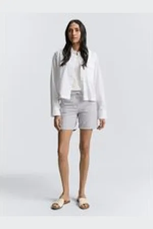 TOM TAILOR Damen Chino Bermuda Shorts mit Kordelzug, blau, Gemustert, Gr. 36, baumwolle