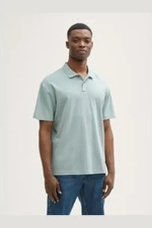 TOM TAILOR Herren Relaxed Fit Poloshirt mit Waffelstruktur, blau, Uni, Gr. XXL, baumwolle