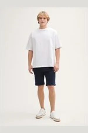 TOM TAILOR Herren Slim Piqué Chino Shorts, blau, Uni, Gr. XXL, polyester