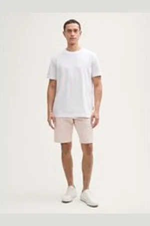 TOM TAILOR Herren Slim Chino Shorts mit Leinenanteil, braun, Meliert, Gr. 30, leinen_zertifiziert