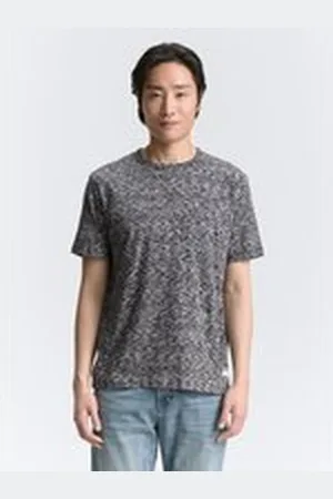 TOM TAILOR Herren T-Shirt in Melange-Optik, grau, Meliert, Gr. XXL, baumwolle