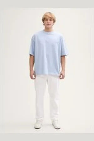 TOM TAILOR Herren Loose Fit Hose mit Leinenanteil, weiß, Uni, Gr. XL, leinen_zertifiziert