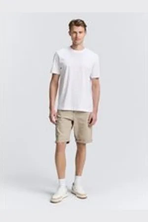 TOM TAILOR Herren TTMORRIS Relaxed Jeans Shorts im Washed Look, braun, Uni, Gr. 28, baumwolle