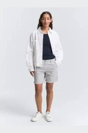 TOM TAILOR Damen Chino Bermuda Shorts, schwarz, Gestreift, Gr. 36, baumwolle