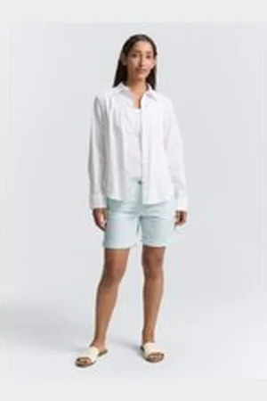 TOM TAILOR Damen Chino Bermuda Shorts, blau, Gemustert, Gr. 46, baumwolle