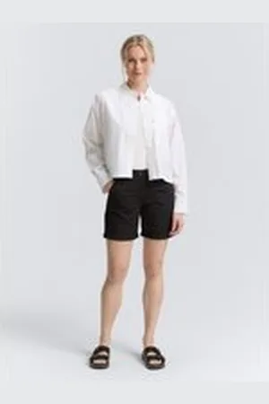 TOM TAILOR Damen Chino Bermuda Shorts, schwarz, Uni, Gr. 36, baumwolle
