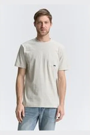 TOM TAILOR Herren T-Shirt mit Brusttasche, weiß, Meliert, Gr. XL, baumwolle