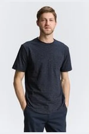 TOM TAILOR Herren T-Shirt mit Brusttasche, blau, Meliert, Gr. XL, baumwolle